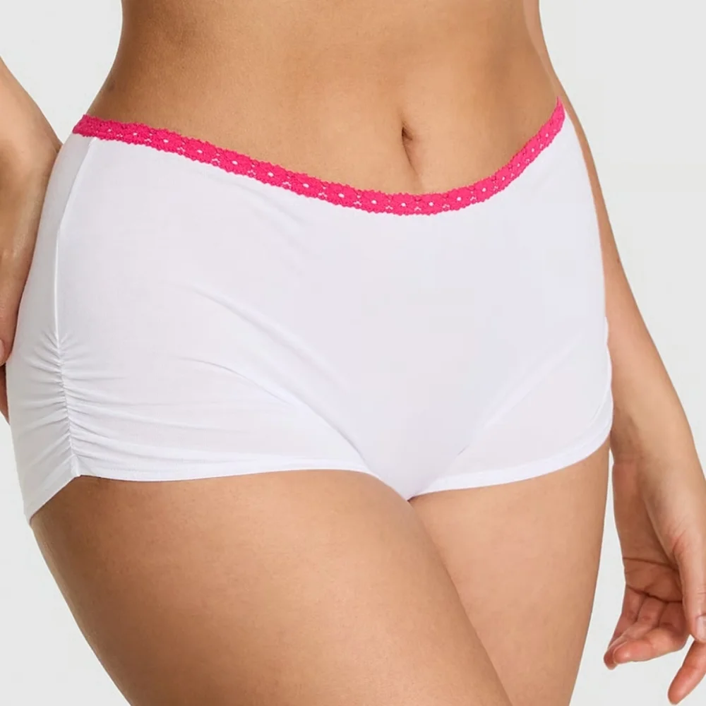 Victoria's Secret PINK Cotton Dorm Boyshort Hot Pink Sweeter W/out You Panty
